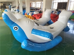 Funny Water Games Seesaw Inflatable Dolphin Pool Float Ride on for Swimming Pool Beach Party Decoration Toys