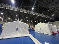 5.59x5.5x3.24m White Canvas Waterproof Outdoor Emergency Rescue Refugee Relief Tent for Medical