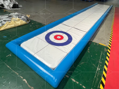 Hot Sport Game Toys Inflatable Ice Rink Curling Board Synthetic Curling Lanes with Curling Stone for Team Build