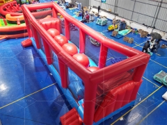Big Baller Ball Obstacle Course Inflatable Wipeout Bouncy Castle Inflatable Game 5 Big Jump Running Balls Challenge