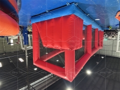 Big Baller Ball Obstacle Course Inflatable Wipeout Bouncy Castle Inflatable Game 5 Big Jump Running Balls Challenge